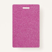 Blanco roze glitter DIY Sjabloon Aangepaste tekst Badge (Voorkant)