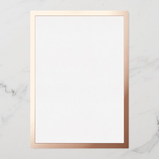 Blanco Roze Goud Folie Uitnodiging (Voorkant)