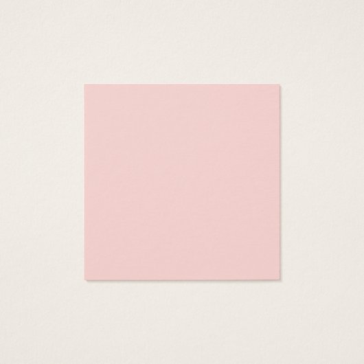 Blanco roze met Faux Gold Foil Border Vierkante Visitekaartjes (Achterkant)