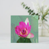 blanco roze waterlib kaart (Staand voorkant)