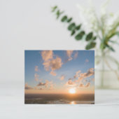 Blanco rug Schilderachtig lucht zonsopgang kusthor Bedankkaart (Staand voorkant)