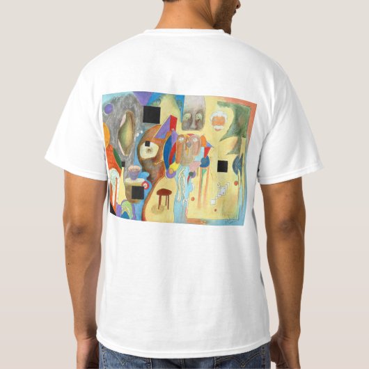 Blanco ruimten T-shirt (bedrukt op achterzijde) (Achterkant)