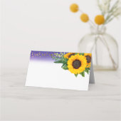 Blanco rustige zonnebloem voor handgeschreven brui plaatskaartje (Voorkant)