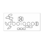 Blanco saxofoon vingeren rubberstempel (Afrduk)