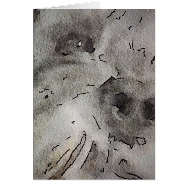 Blanco Schnauzer-kaart (Voorkant)