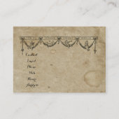 Blanco seizoen en Cherub Antiek papier van 1880 Visitekaartje (Achterkant)