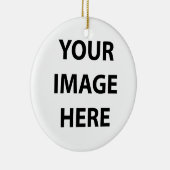 Blanco sierse Sjabloon Keramisch Ornament (Rechts)