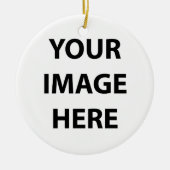 Blanco sierse Sjabloon Keramisch Ornament (Voorkant)