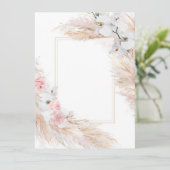 Blanco sjabloon bloemenuitnodiging/bewaar de datum kaart (Staand voorkant)