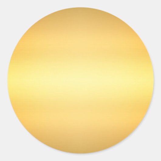 Blanco Sjabloon faux met degressieve gouden minima Ronde Sticker (Voorkant)