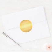 Blanco Sjabloon faux met degressieve gouden minima Ronde Sticker (Envelop)