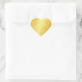 Blanco Sjabloon Glamoureus Gold Kijk goed Hart Sticker (Tas)
