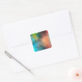 Blanco Sjabloon kleurrijke moderne Abstracte kunst Vierkante Sticker (Envelop)