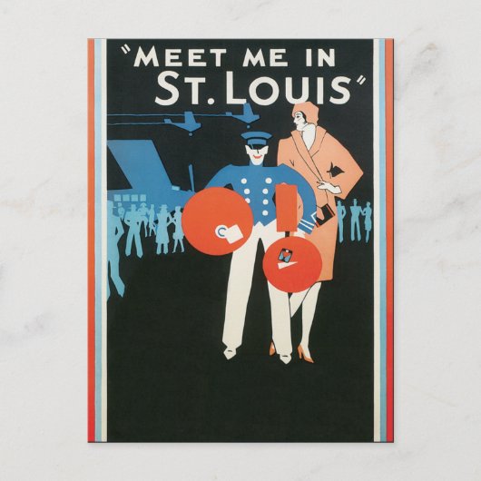 Blanco Sjabloon - Ontmoet me in St. Louis Briefkaart (Voorkant)