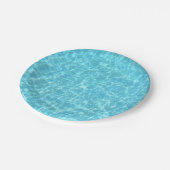 Blanco Sjabloon van de Partij Blauwe Waterswimming Papieren Bordje (Gekanteld)