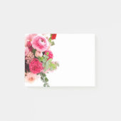 Blanco Sjabloon Waterverf Floral Rozen Flowers Post-it® Notes (Voorkant)