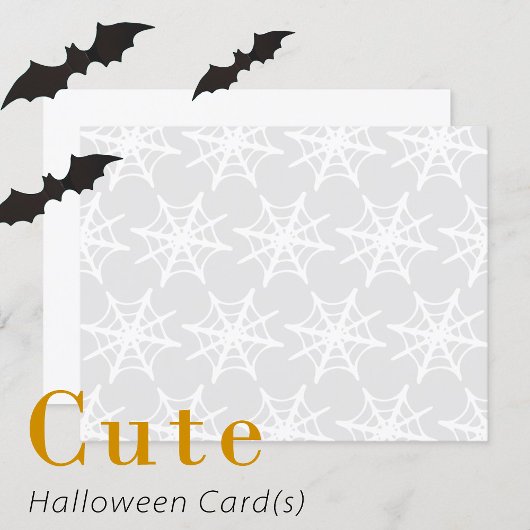 Blanco spin Web Print Halloween Kaarten