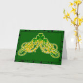 Blanco St. Patrick's Day Kaart met shamrock in het (Gele Bloem)