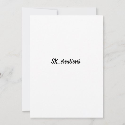 Blanco stip aankondigingskaart aankondiging (Achterkant)