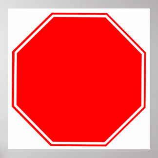 Blanco/ stopteken Poster