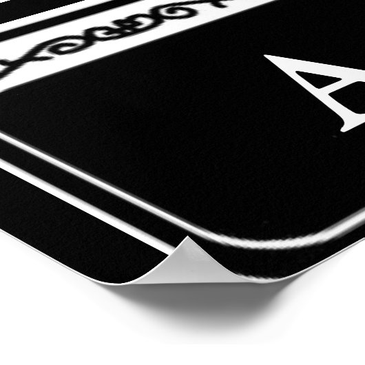 Blanco straatteken, Sjabloon uitknippen Poster (Hoek)