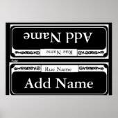 Blanco straatteken, Sjabloon uitknippen Poster (Voorkant)