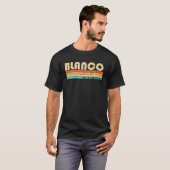 BLANCO Surname Funny Retro 80S 90S Birthda T-shirt (Voorkant volledig)
