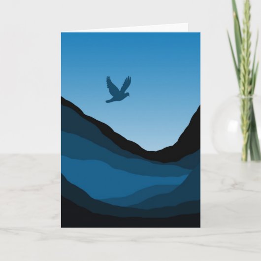 Blanco sympathiekaart in de vallei kaart (Voorkant)