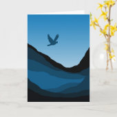 Blanco sympathiekaart in de vallei kaart (Gele Bloem)