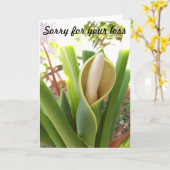 Blanco sympathiekaart met Philodendron bloom Kaart (Gele Bloem)
