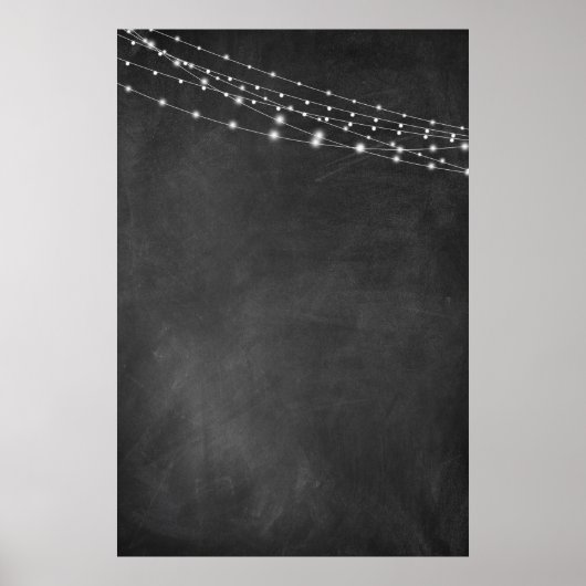 Blanco teken met alkboard en lichte stralen: DIY Poster (Voorkant)