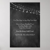 Blanco teken met alkbordtekst en lichte kleuren: D Poster (Voorkant)