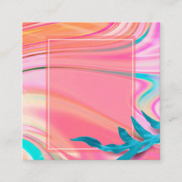 Blanco tropische marmer vierkante visitekaartje