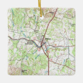 Blanco TX Topo Map Keramisch Ornament (Voorkant)