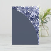Blanco uitnodiging DIY Arch Navy Blue Floral (Staand voorkant)