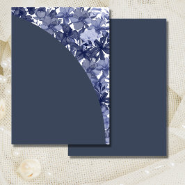 Blanco uitnodiging DIY Arch Navy Blue Floral