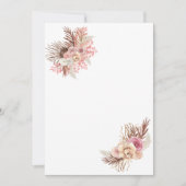 Blanco uitnodiging DIY Boho Dusty Roos Bloemen (Voorkant)