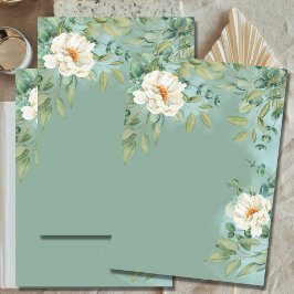 Blanco uitnodiging DIY Zilveren Salie Eucalyptus B
