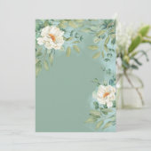 Blanco uitnodiging DIY Zilveren Salie Eucalyptus B (Staand voorkant)