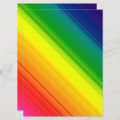 Blanco uitnodiging, heldere kleuren van de regenbo kaart (Voorkant / Achterkant)