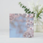 blanco uitnodiging, kersenbloesem kaart (Staand voorkant)