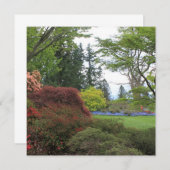 Blanco uitnodiging met prachtige tuinfoto (Voorkant / Achterkant)