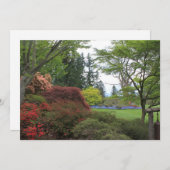 Blanco uitnodiging met prachtige tuinfoto (Voorkant / Achterkant)