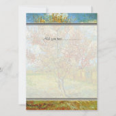 blanco uitnodiging, roze roze bleekboom in bloesem kaart (Voorkant)