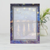 blanco uitnodiging, van Gogh starry avond Kaart (Staand voorkant)