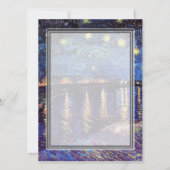 blanco uitnodiging, van Gogh starry avond Kaart (Voorkant)