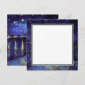 blanco uitnodiging, van Gogh starry avond Kaart (Voorkant / Achterkant)