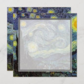 blanco uitnodiging, van Gogh starry avond Kaart (Voorkant / Achterkant)