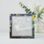blanco uitnodiging, van Gogh starry avond Kaart (Staand voorkant)