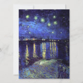 blanco uitnodiging, van Gogh starry avond Kaart (Achterkant)